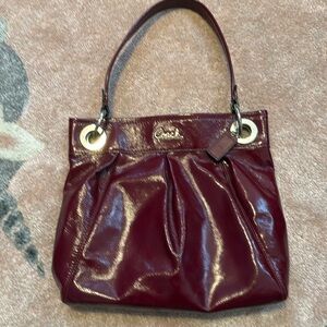 Maroon Coach Shoulder Bag